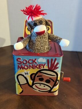 Schylling Sock Monkey Jack in the Box